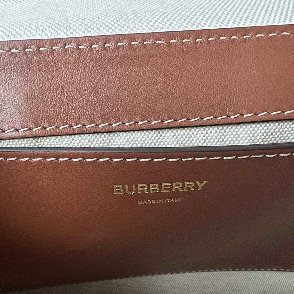 Authentic Brand New Burberry note horseferry print canvas& leather crossbody bag - Picture 8 of 12